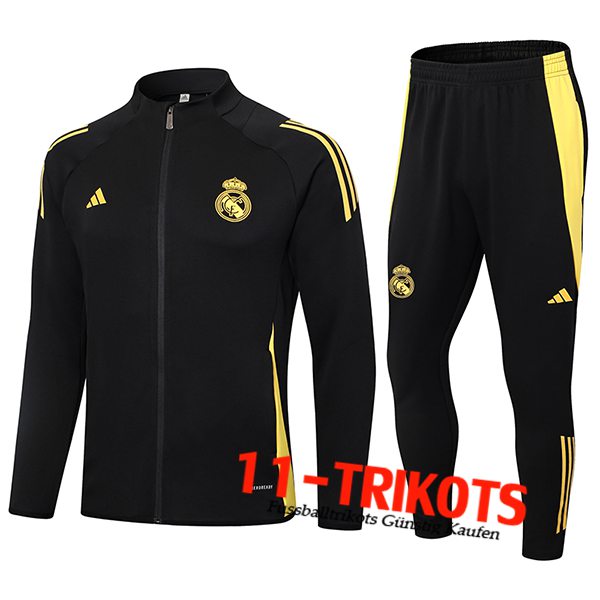 Real Madrid Trainingsanzug Trainingsjacke Schwarz/Gelb 2024/2025