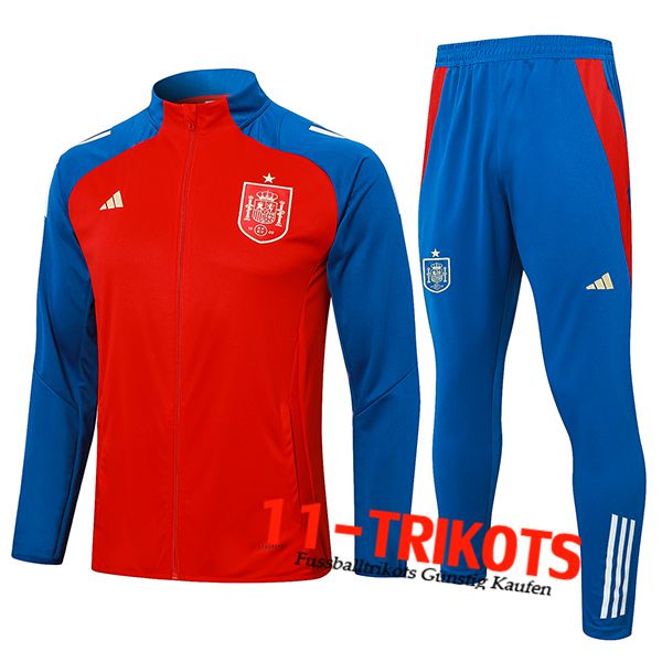 Spanien Trainingsanzug Trainingsjacke Rot/Blau 2024/2025