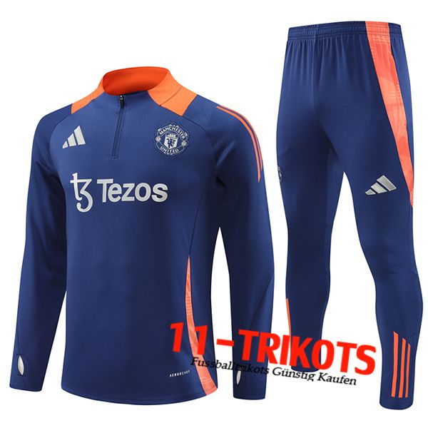 Manchester United Trainingsanzug Blau/Orange 2024/2025