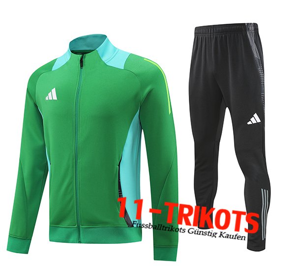 Adidas Trainingsanzug Trainingsjacke Grün/Blau 2024/2025