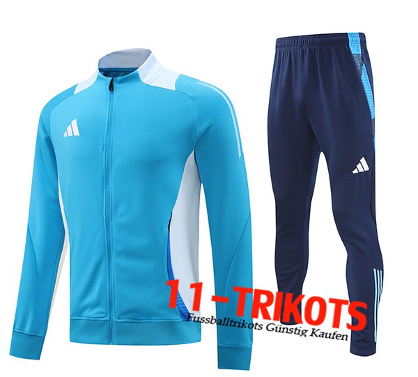 Adidas Trainingsanzug Trainingsjacke Blau/Weiß 2024/2025