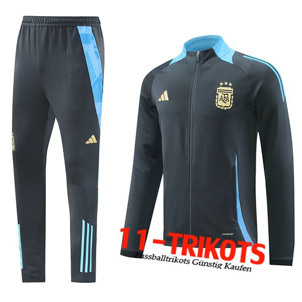 Argentinien Trainingsanzug Trainingsjacke Dunkelgrau 2024/2025