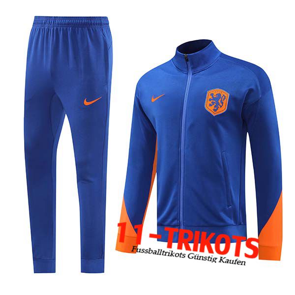 Niederlande Trainingsanzug Trainingsjacke Blau/Orange 2024/2025