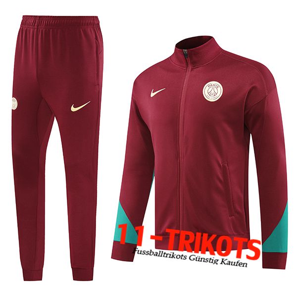 PSG Trainingsanzug Trainingsjacke Rot/Grün 2024/2025