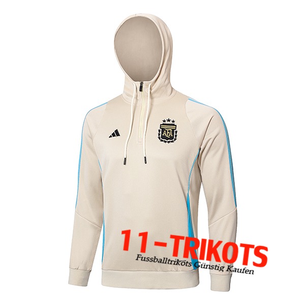 Argentinien Trainingsjacke Mit Kapuze Beige/Blau 2024/2025