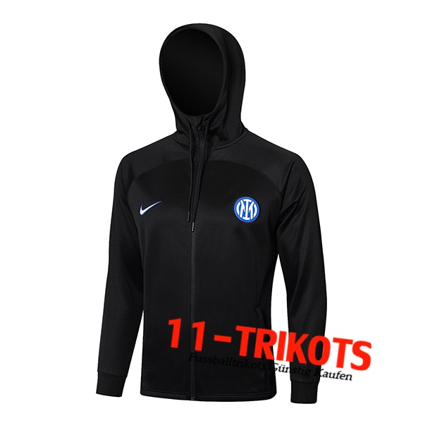 Inter Milan Trainingsjacke Mit Kapuze Schwarz 2024/2025