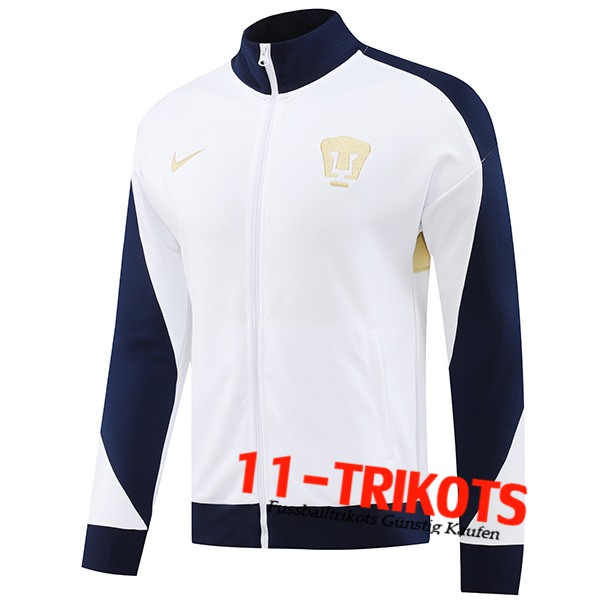 Pumas UNAM Trainingsjacke Weiß/Blau/Gelb 2024/2025