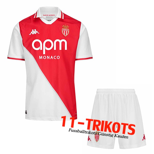 Neues AS Monaco Kinder Heimtrikot 2024/2025