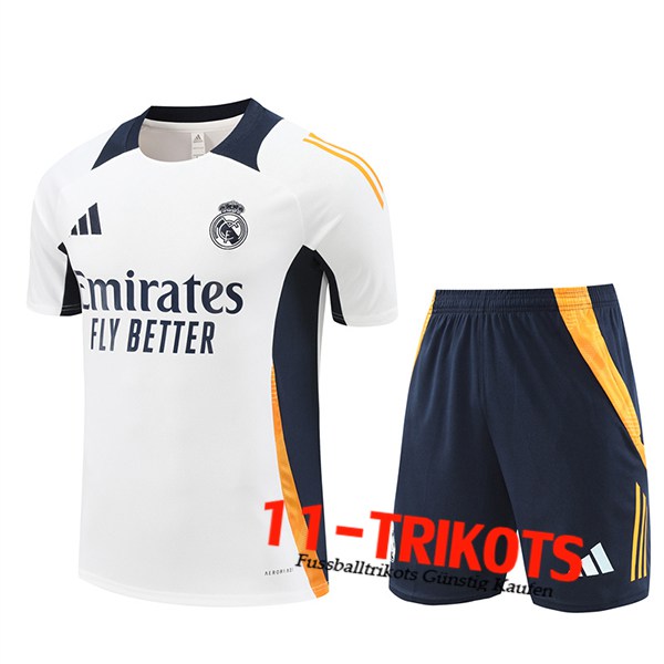 Real Madrid TrainingstrikotWeiß/Schwarz/Orange 2024/2025