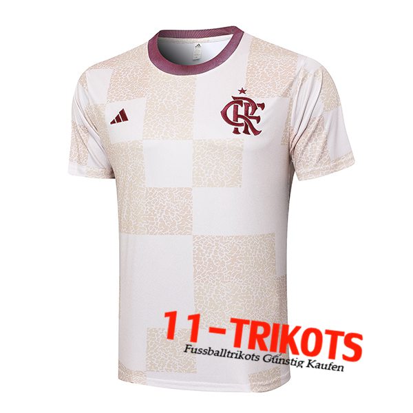 Flamengo Trainingstrikot Weiß/Beige 2024/2025