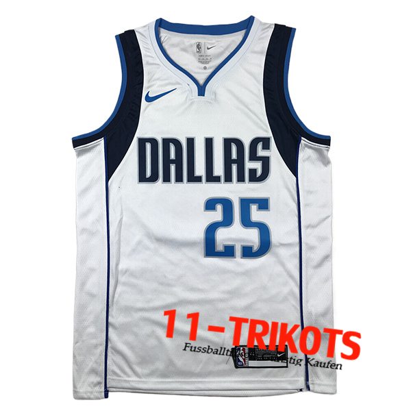 Dallas Mavericks Trikot (WASHINGTON JR. #25) 2024/25 Weiß/Blau/Schwarz