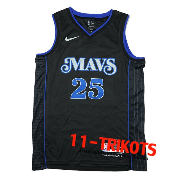 Dallas Mavericks Trikot (WASHINGTON JR. #25) 2024/25 Schwarz/Blau