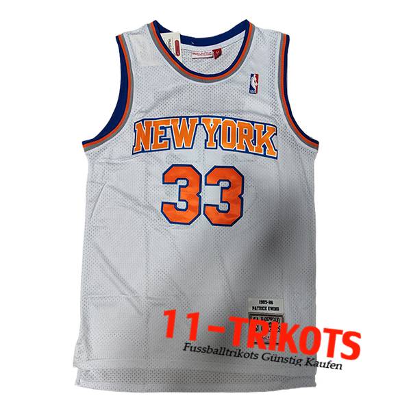 New York Knicks Trikot (EWING #33) 2024/25 Weiß/Orange/Blau