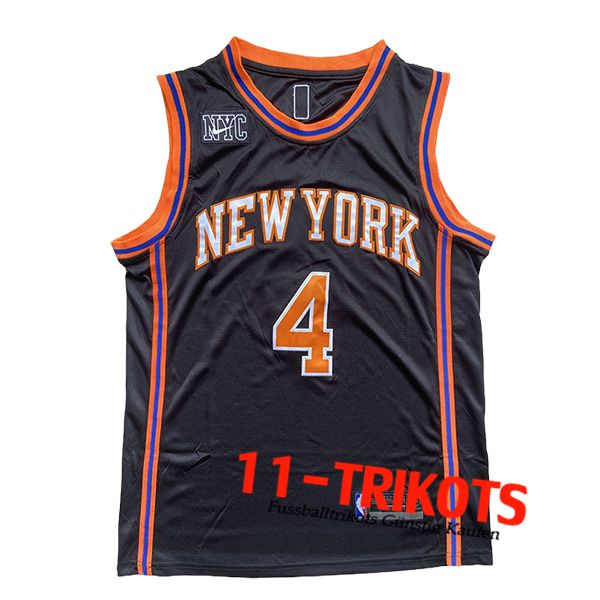 New York Knicks Trikot (Rosa #4) 2024/25 Schwarz/Orange/Blau