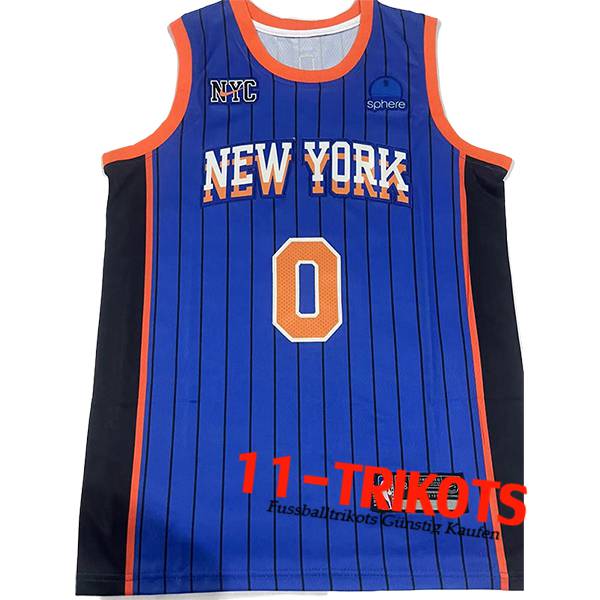 New York Knicks Trikot (DIVINCENZO #0) 2024/25 Blau/Orange/Schwarz