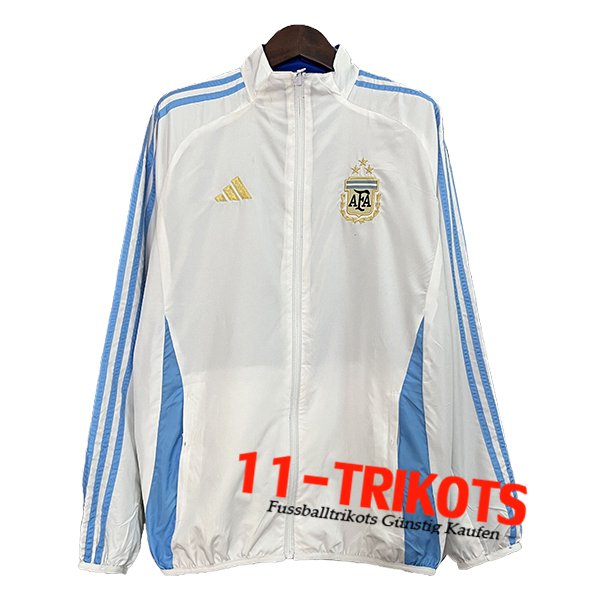 Argentinien Windjacke Weiß/Blau 2024/2025