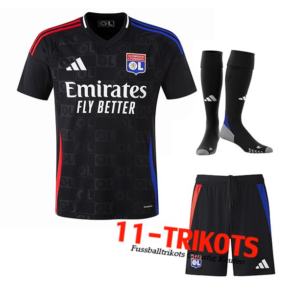 lyon Auswärtstrikot (Shorts + Socken) 2024/2025