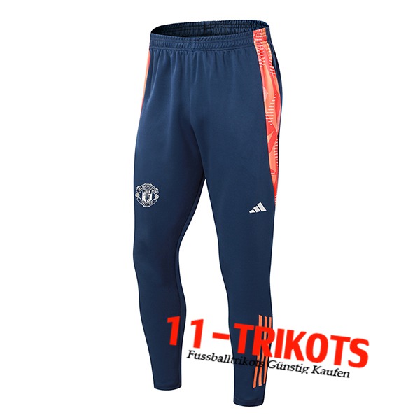 Manchester United Trainingshose Blau/Orange 2024/2025