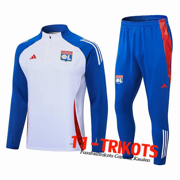 lyon Trainingsanzug Weiß/Blau/Rot 2024/2025