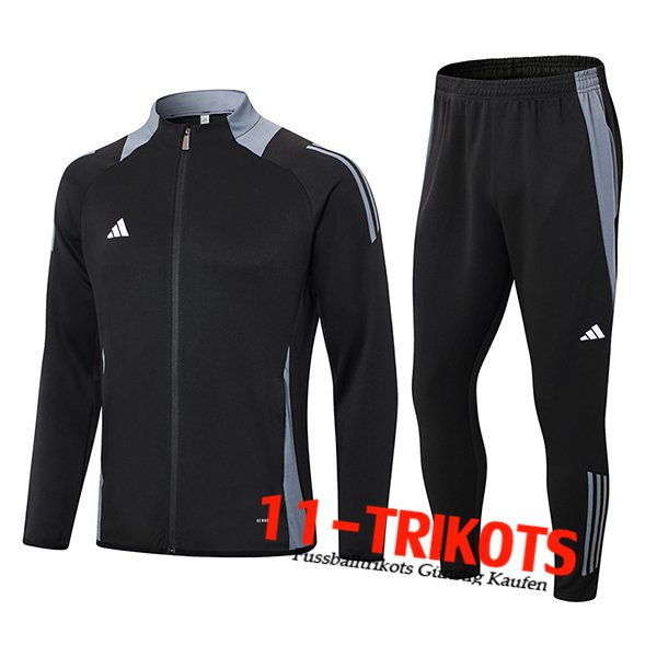 Adidas Trainingsanzug Trainingsjacke Schwarz/Grau 2024/2025