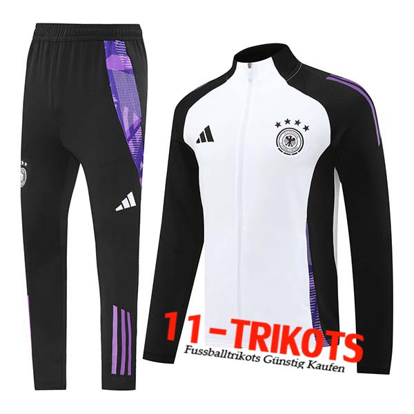 Deutschland Trainingsanzug Trainingsjacke Schwarz/Weiß/lila 2024/2025