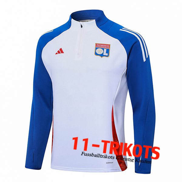 lyon Training Sweatshirt Weiß/Blau/Rot 2024/2025