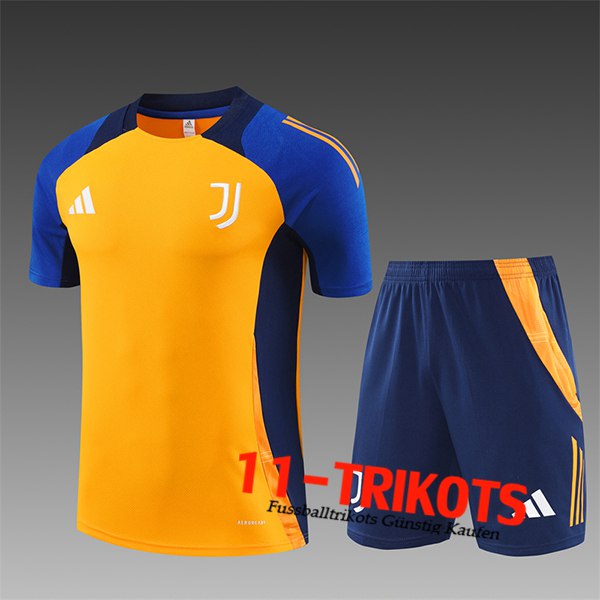 Juventus Trainingstrikot Kinder Orange/Blau 2024/2025