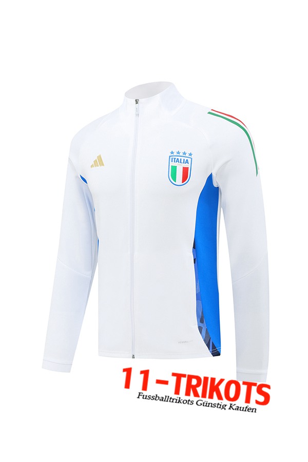 Italien Trainingsjacke Weiß/Blau 2024/2025