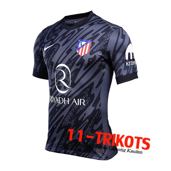 Atletico Madrid Fussball Trikots Torhuter Schwarz 2024/2025