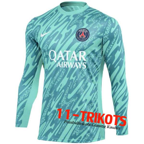 PSG Fussball Trikots Torhuter Beige Langarms Grün 2024/2025