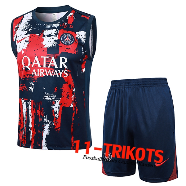 PSG Trainings-Tanktop Rot/Blau/Weiß 2024/2025