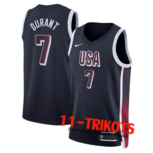 USA Trikot (DURANT #7) 2024/25 Schwarz