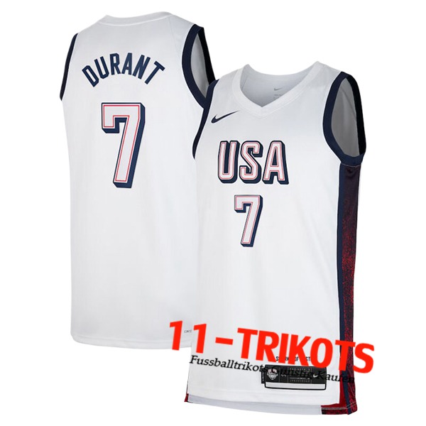 USA Trikot (DURANT #7) 2024/25 Weiß