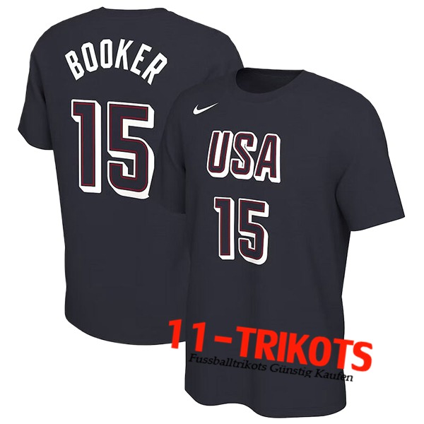 USA Trikot (BOOKER #15) 2024/25 Schwarz -02