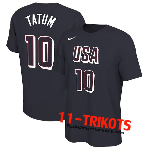 USA Trikot (TATUM #10) 2024/25 Schwarz -02