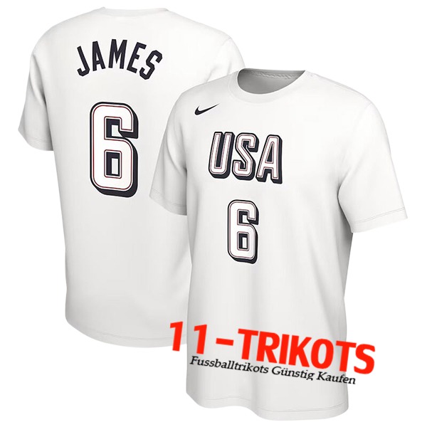 USA Trikot (JAMES #6) 2024/25 Weiß -02