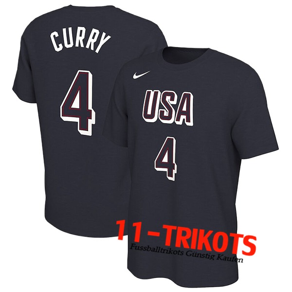 USA Trikot (CURRY #4) 2024/25 Schwarz -02