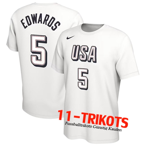 USA Trikot (EDWARDS #5) 2024/25 Weiß -02