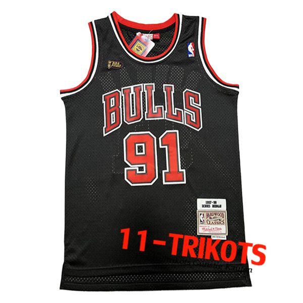 Chicago Bulls Trikot (RODMAN #91) 2024/25 Schwarz/Rot