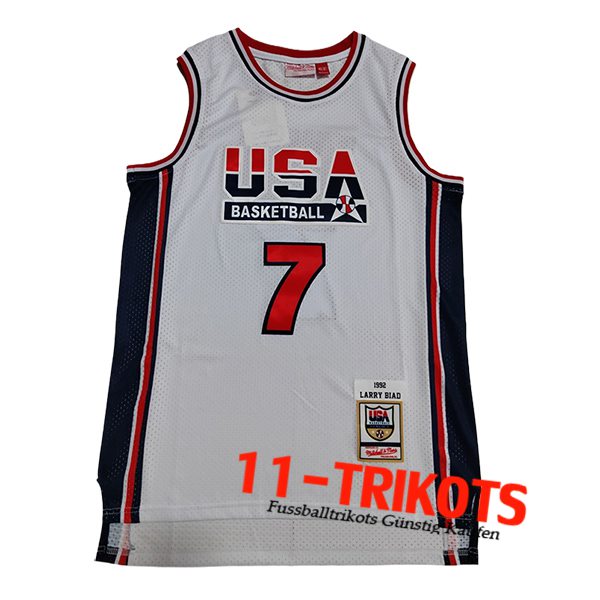 USA Trikot (BIRD #7) 2024/25 Weiß/Rot/Schwarz