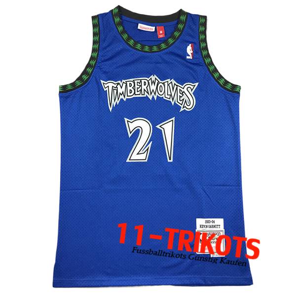 Minnesota Timberwolves Trikot (GARNETT #21) 2024/25 Blau/Grün -02