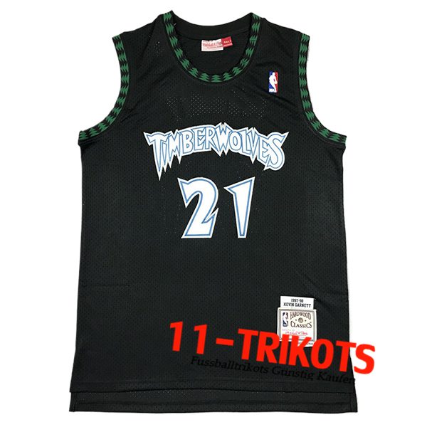 Minnesota Timberwolves Trikot (GARNETT #21) 2024/25 Schwarz/Grün -02