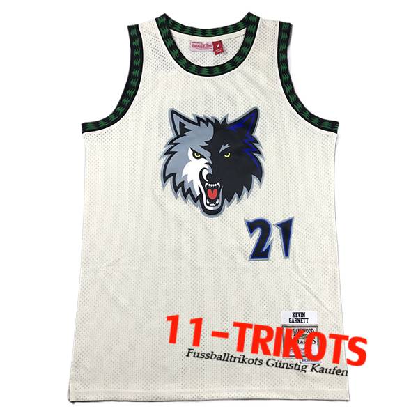 Minnesota Timberwolves Trikot (GARNETT #21) 2024/25 Weiß/Grün/Schwarz