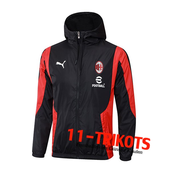 AC Milan Windjacke Schwarz/Rot 2024/2025 -02