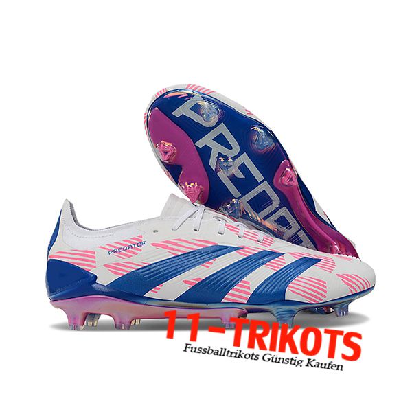 Adidas Fussballschuhe Predator Elite FG Weiß/Blau/Rosa