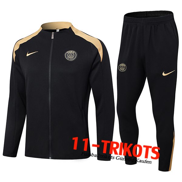 PSG Trainingsanzug Trainingsjacke Schwarz/Gelb 2024/2025