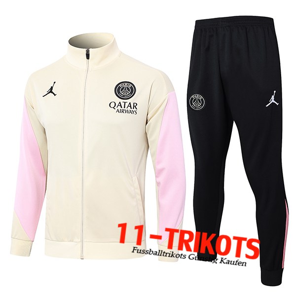 PSG Trainingsanzug Trainingsjacke Gelb/Rosa 2024/2025