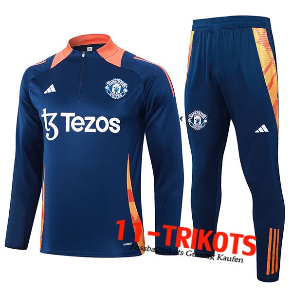 Manchester United Trainingsanzug Blau/Orange 2024/2025 -03