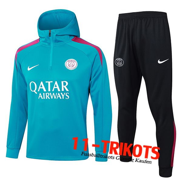 PSG Trainingsanzug Mit Kapuze Trainingsjacke Windbreaker Blau/lila 2024/2025