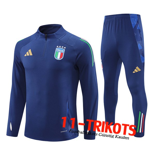 Italien Trainingsanzug Königsblau 2024/2025 -04